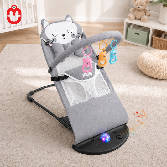 Chaise transat Bébé Premium avec Jouets, Musique & Lumière. - Univers Maroc