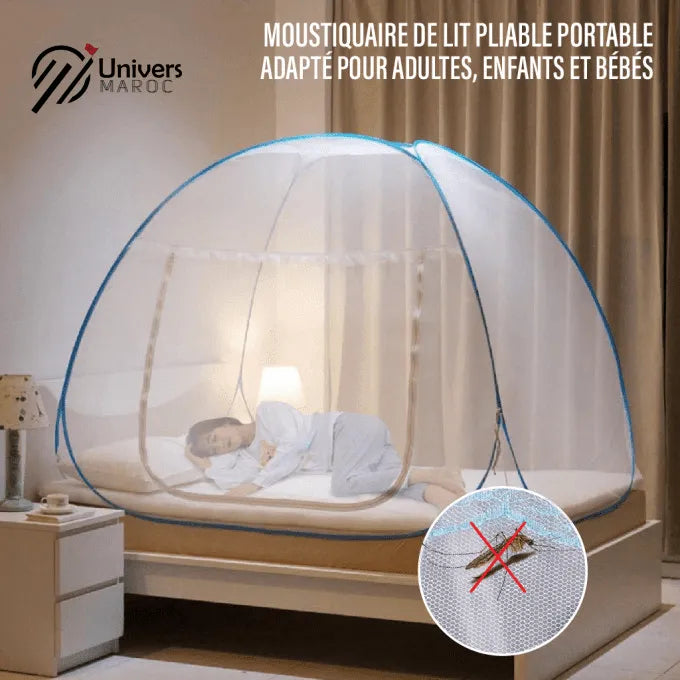 Tente Anti-moustique Pliable Et Portable Pour Lit Single Et Duo, Camping, Et Voyage. 🎪 - Univers Maroc