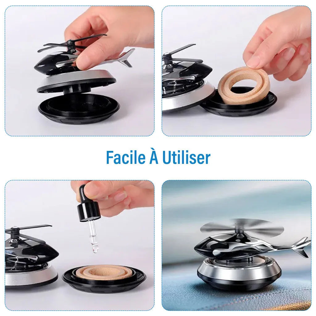 Diffuseur Solaire En Métal De Qualité Supérieure Pour Voiture Avec De L'huile De Parfum - Univers Maroc