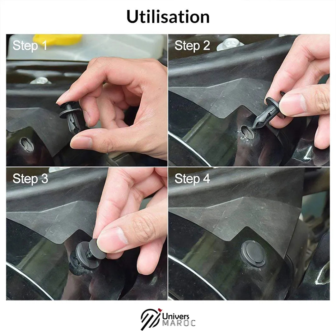 Kit De Fixation Pour Panneau De Garniture pare-choc Et Carrosserie De Voiture - Univers Maroc