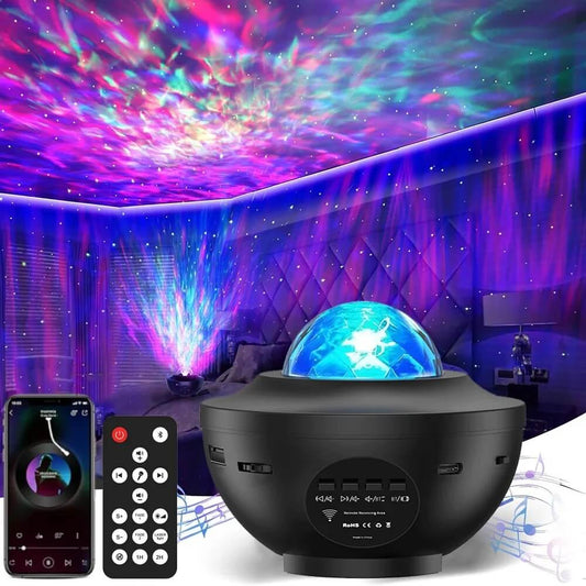 Projecteur Galaxie LED – Ambiance Ciel Étoilé avec Haut-Parleur & Télécommande - Univers Maroc