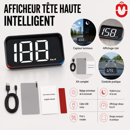 Head-Up Display HUD pour Voiture – Affichage de Vitesse Digital Univers Maroc