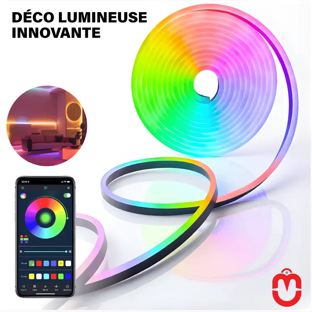 LED Flexible RGB – Éclairage Déco Intelligent - Univers Maroc