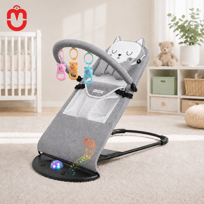 Chaise transat Bébé Premium avec Jouets, Musique & Lumière. - Univers Maroc
