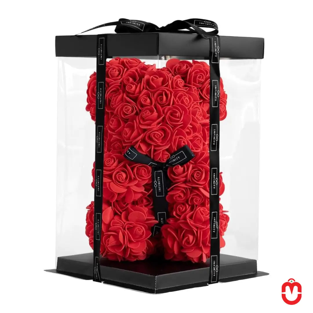 Pack Cadeau Premium : 🎁 Ours en Roses + Lampe Rose sous Cloche 🎀 - Univers Maroc