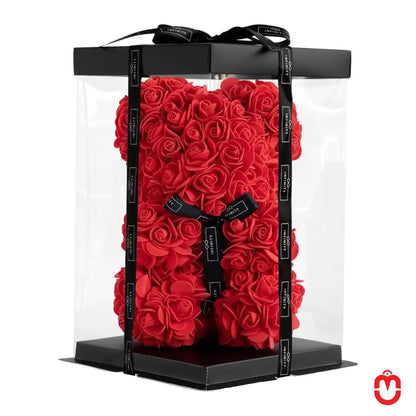 Pack Cadeau Premium : 🎁 Ours en Roses + Lampe Rose sous Cloche 🎀 - Univers Maroc