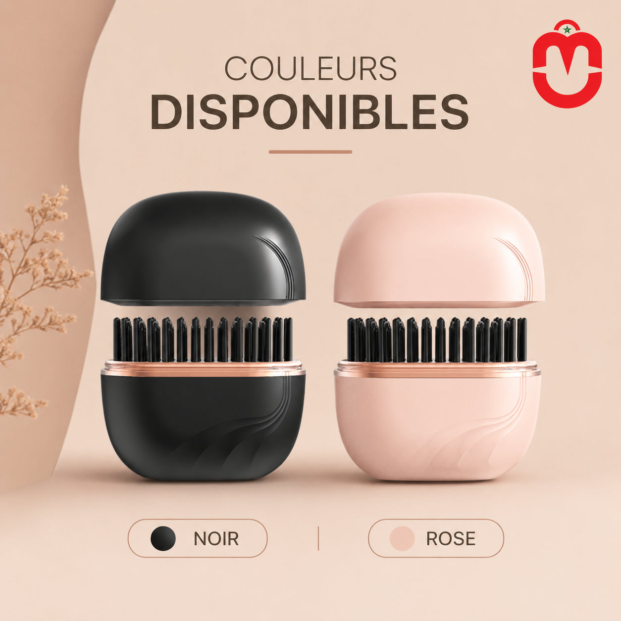 Brosse Lissante Chauffante Portable