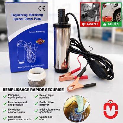 Pompe de Transfert 12V – Transférez Vos Liquides Rapidement et Sans Effort Univers Maroc