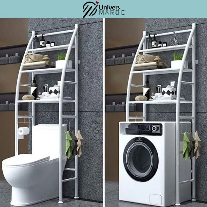 Support de rangement avec plusieurs étagères en acier inoxydable pour salle de bain 🚽🚾 - Univers Maroc