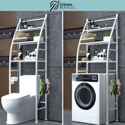 Support de rangement avec plusieurs étagères en acier inoxydable pour salle de bain 🚽🚾 - Univers Maroc