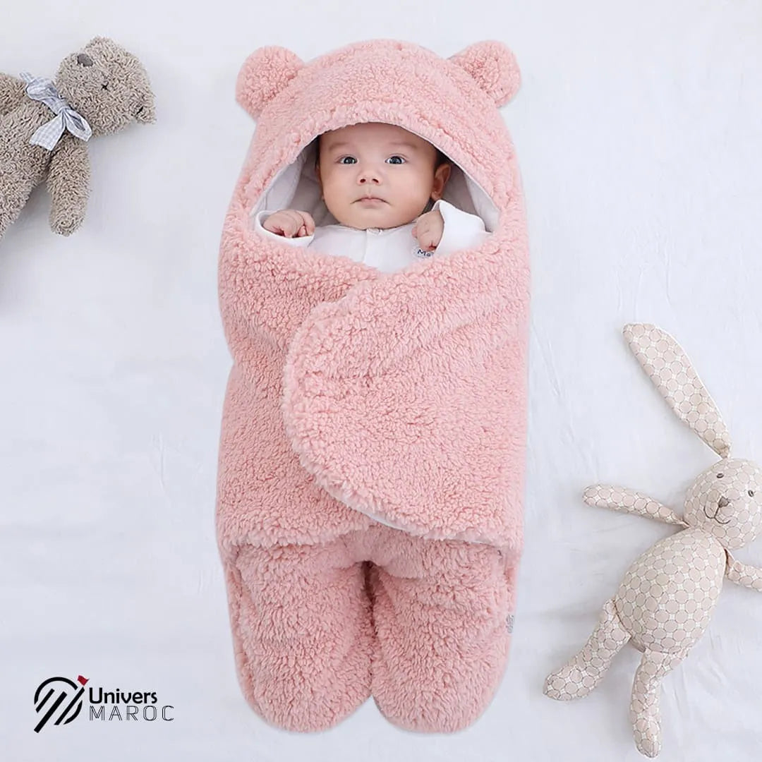 🔥PROMOTION 20% OFF - Couverture À Capuche Pour Bébé En Coton Doux 👼 - Univers Maroc