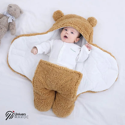 🔥PROMOTION 20% OFF - Couverture À Capuche Pour Bébé En Coton Doux 👼 - Univers Maroc