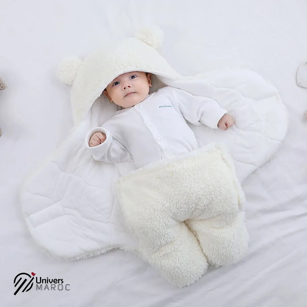 🔥PROMOTION 20% OFF - Couverture À Capuche Pour Bébé En Coton Doux 👼 - Univers Maroc