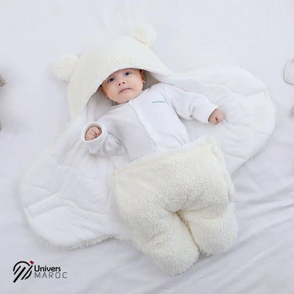 🔥PROMOTION 20% OFF - Couverture À Capuche Pour Bébé En Coton Doux 👼 - Univers Maroc