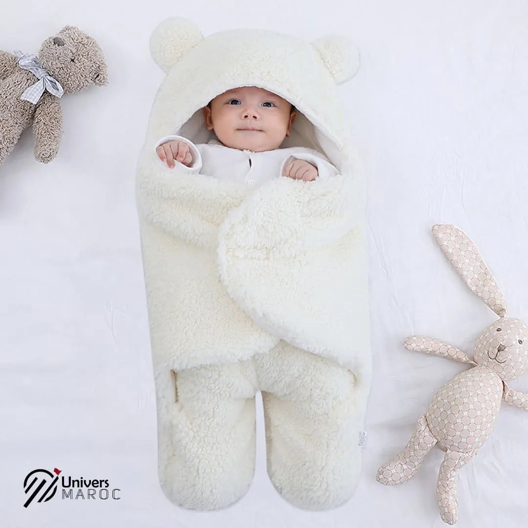 🔥PROMOTION 20% OFF - Couverture À Capuche Pour Bébé En Coton Doux 👼 - Univers Maroc
