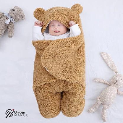 🔥PROMOTION 20% OFF - Couverture À Capuche Pour Bébé En Coton Doux 👼 - Univers Maroc