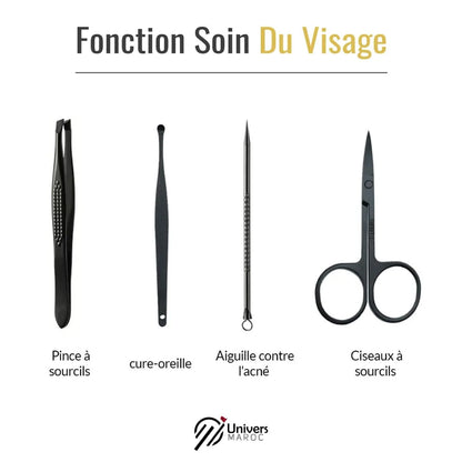 🔥PROMOTION 35% OFF - Kit D’accessoires De Manucure Professionnel 16x1 En Acier Inoxydable, Soin, Art, Cuticule, Ciseaux, Coupe-ongles.😎 - Univers Maroc