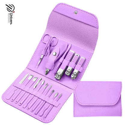 🔥PROMOTION 35% OFF - Kit D’accessoires De Manucure Professionnel 16x1 En Acier Inoxydable, Soin, Art, Cuticule, Ciseaux, Coupe-ongles.😎 - Univers Maroc