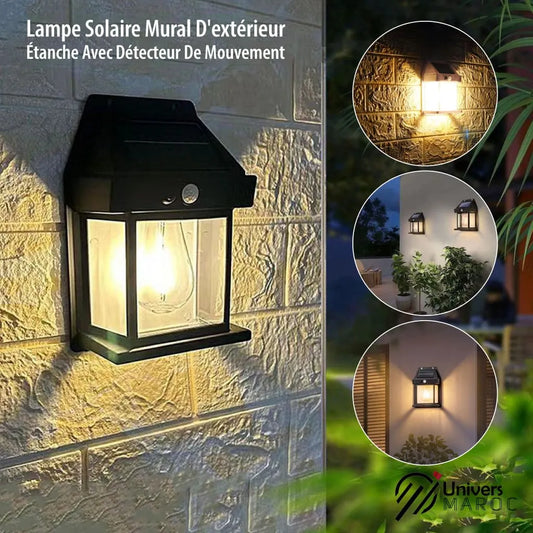 🔥PROMOTION 50% OFF - Lampe Led À Plaque Rechargeable En Énergie Solaire Étanche Avec Détecteur De Mouvement. - Univers Maroc