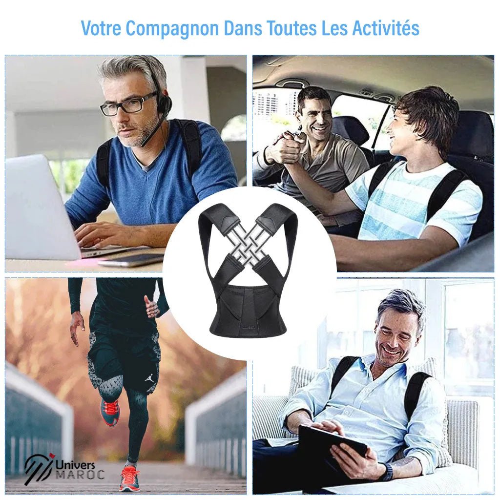 Correcteur De Posture Pour Attelle Dorsale Réglable Hommes Et Femmes - Univers Maroc
