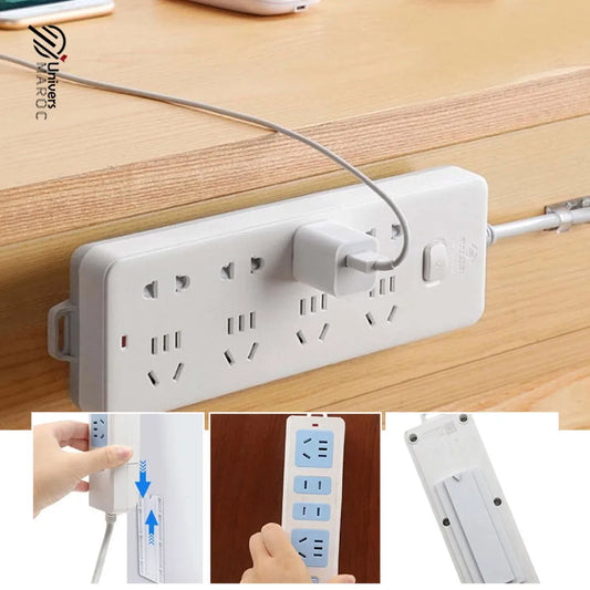 Support Mural Fixateur de multiprise auto-adhésif - Univers Maroc