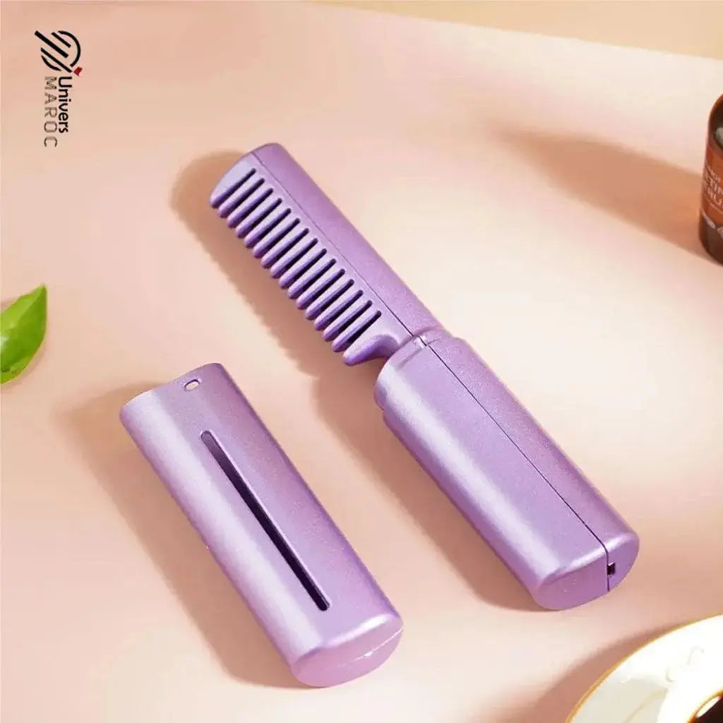 🔥PROMOTION 44% OFF - Brosse À Lisser Les Cheveux Sans Fil Rechargeable - Univers Maroc