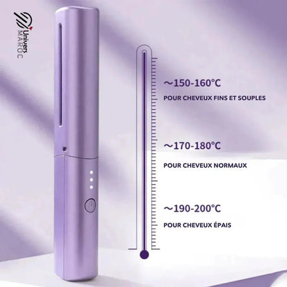 🔥PROMOTION 44% OFF - Brosse À Lisser Les Cheveux Sans Fil Rechargeable - Univers Maroc
