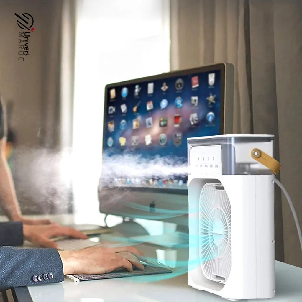 Climatiseur Portable 3-en-1 – Fraîcheur Instantanée à La Maison Comme Au Bureau - Univers Maroc