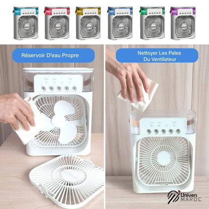 Climatiseur Portable 3-en-1 – Fraîcheur Instantanée à La Maison Comme Au Bureau - Univers Maroc