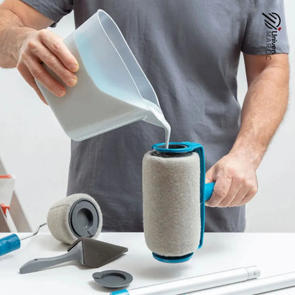 Ensemble de Rouleau de Peinture anti goutte Rechargeable avec Réservoir Et Manche Extensible - Univers Maroc