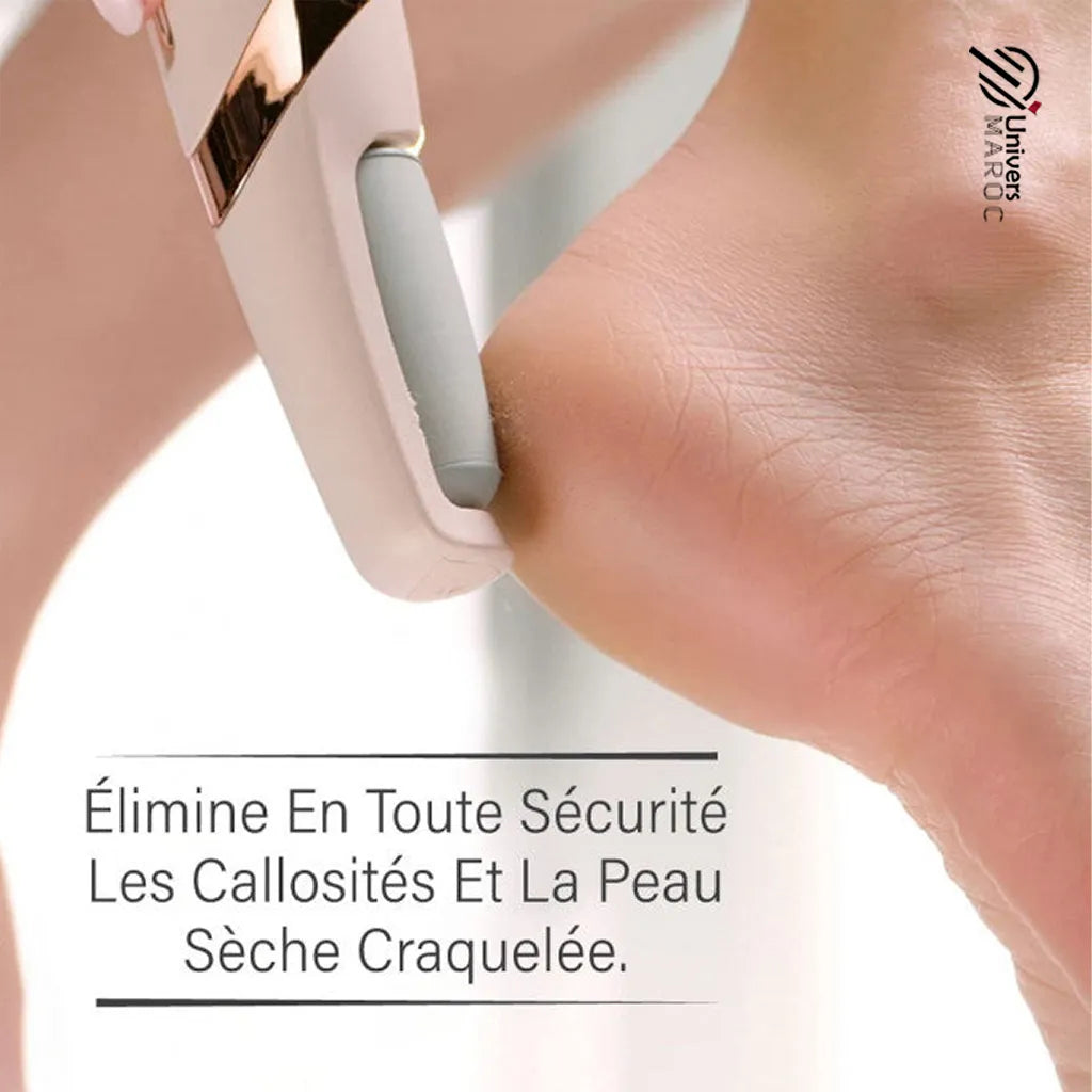 Lime À Pied Électrique Pour Nettoyage De La Peau Dure Et Morte De Talons Et Ongles À 2 Rouleau - Univers Maroc