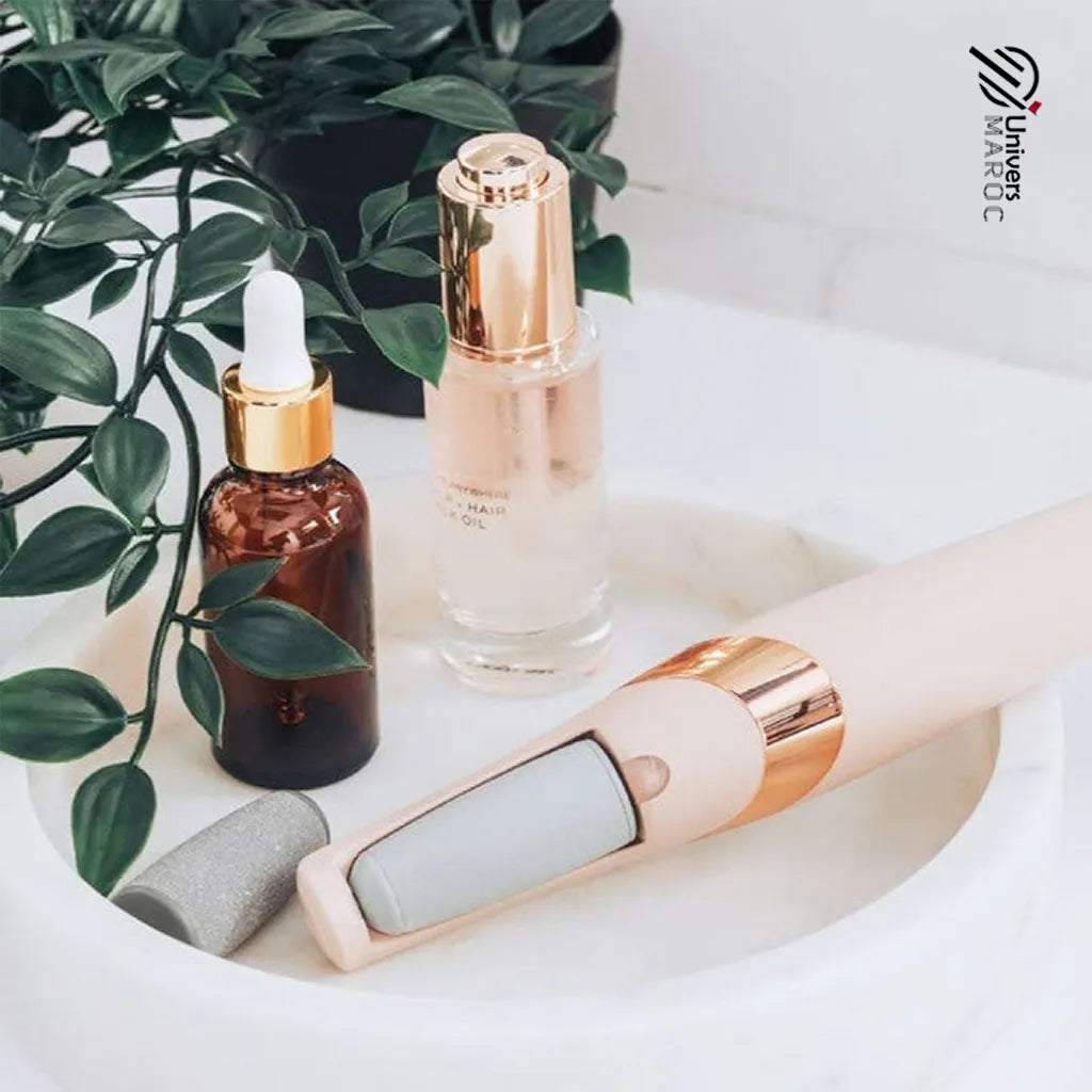 Lime À Pied Électrique Pour Nettoyage De La Peau Dure Et Morte De Talons Et Ongles À 2 Rouleau - Univers Maroc