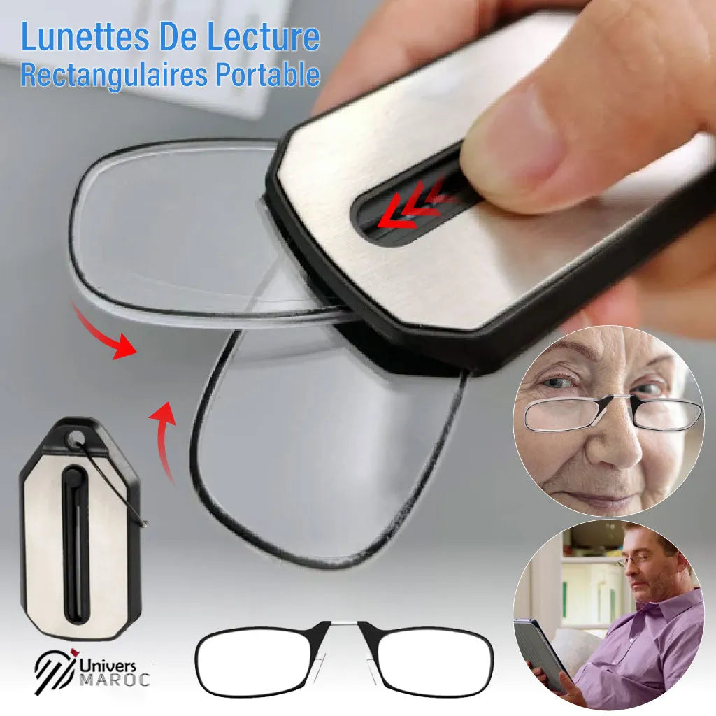 Lunettes De Lecture Rectangulaires Portable. - Univers Maroc