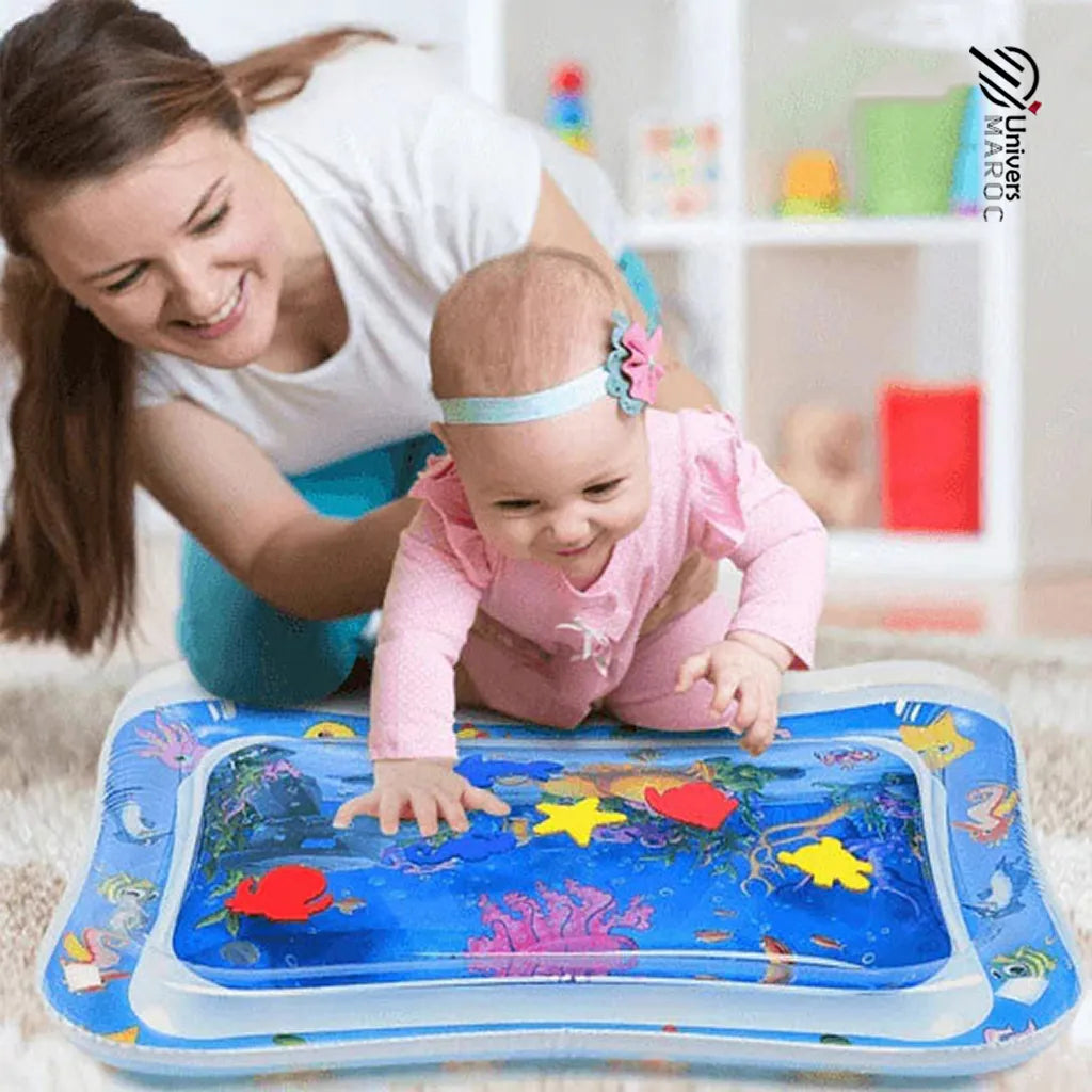 Tapis d’Eau Gonflable pour Bébé Avec 6 Créatures Marines - Univers Maroc