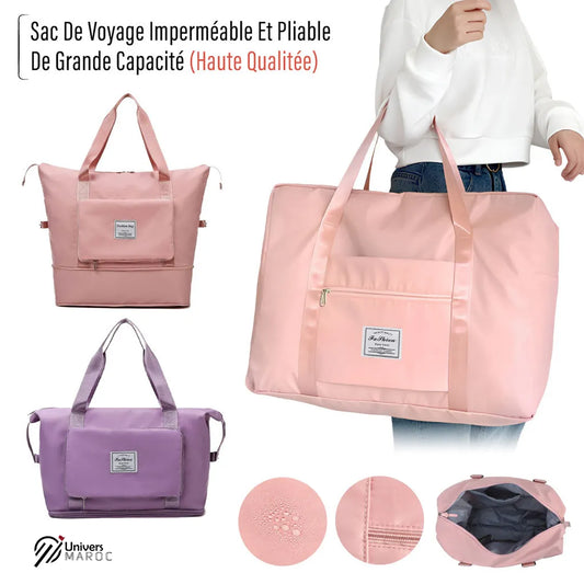 Sac De Voyage Ultime Imperméable Et Pliable De Grande Capacité Avec Poche - Univers Maroc