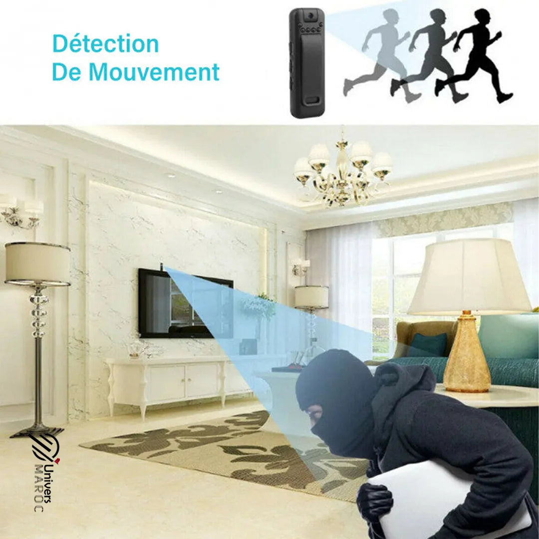 Mini Caméscope Portable, Capteur De Photo Et Enregistreur De Vidéo En Qualité Hd Tournant 180°à Vision Nocturne. - Univers Maroc
