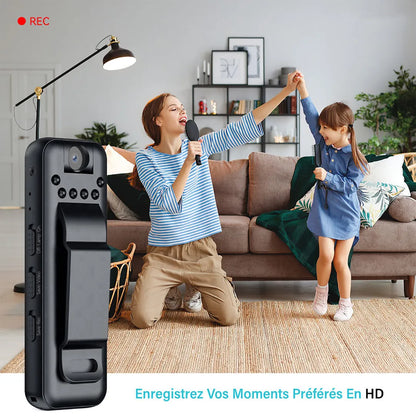 Mini Caméscope Portable, Capteur De Photo Et Enregistreur De Vidéo En Qualité Hd Tournant 180°à Vision Nocturne. - Univers Maroc