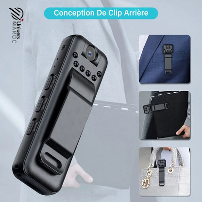 Mini Caméscope Portable, Capteur De Photo Et Enregistreur De Vidéo En Qualité Hd Tournant 180°à Vision Nocturne. - Univers Maroc