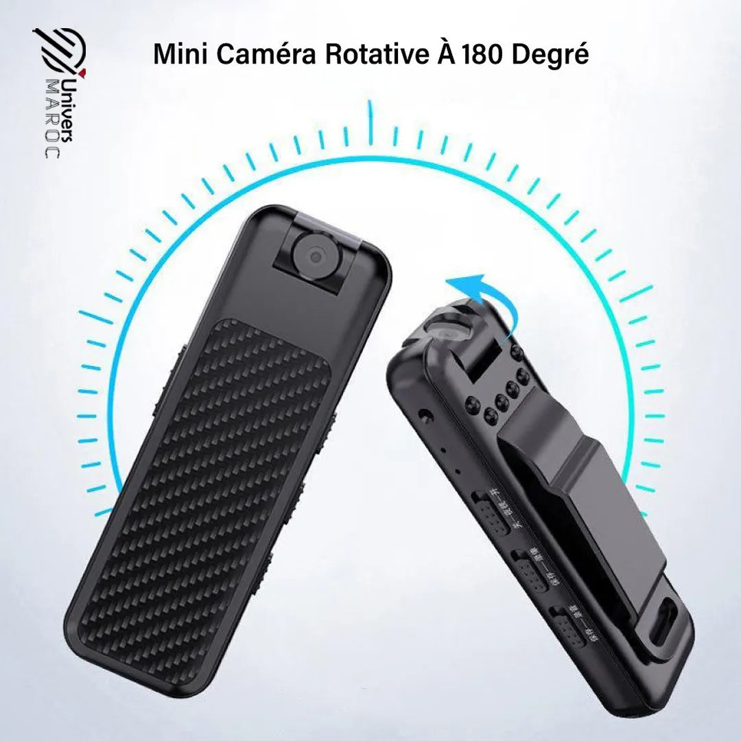 Mini Caméscope Portable, Capteur De Photo Et Enregistreur De Vidéo En Qualité Hd Tournant 180°à Vision Nocturne. - Univers Maroc
