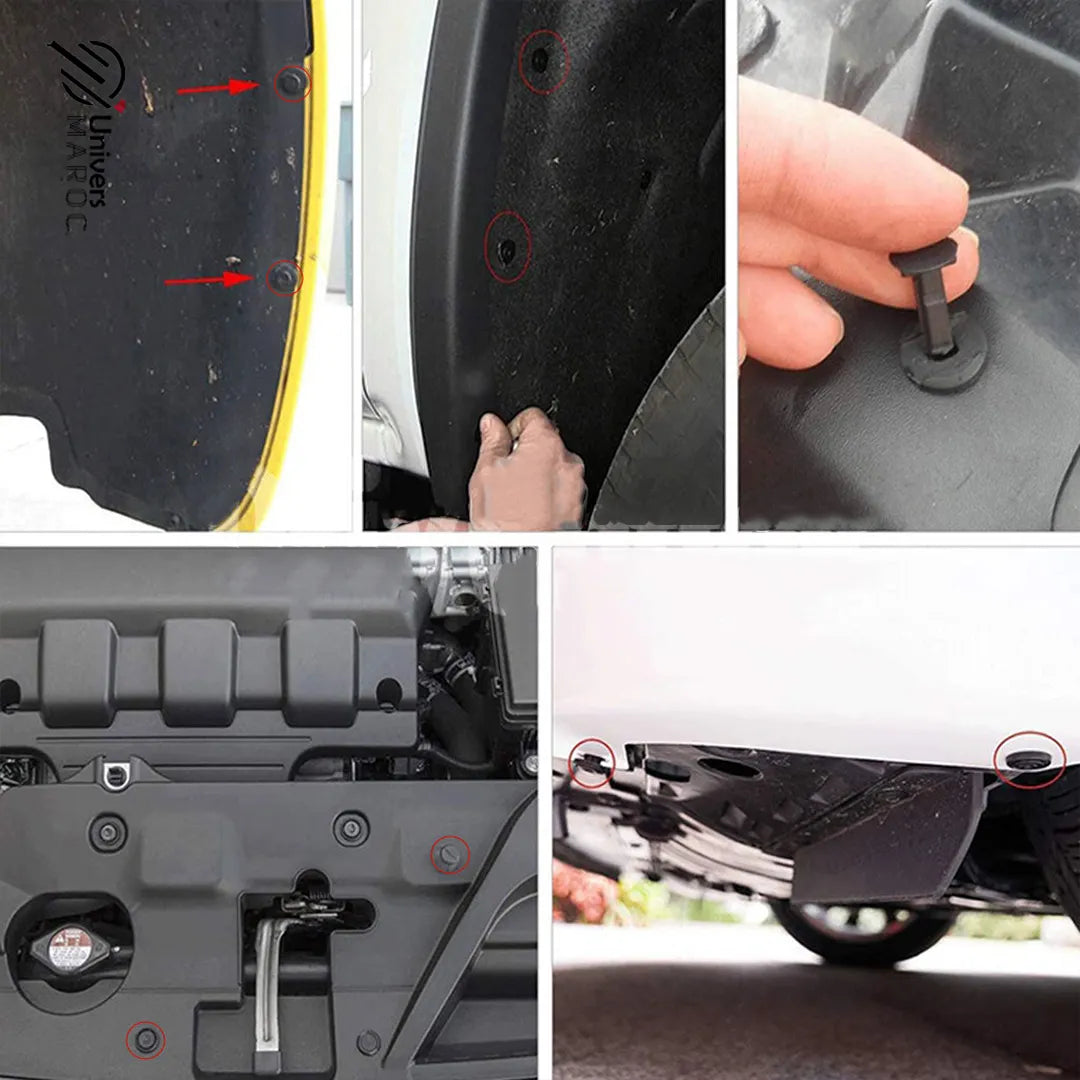 Kit De Fixation Pour Panneau De Garniture pare-choc Et Carrosserie De Voiture - Univers Maroc
