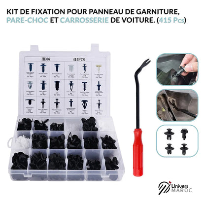 Kit De Fixation Pour Panneau De Garniture pare-choc Et Carrosserie De Voiture - Univers Maroc