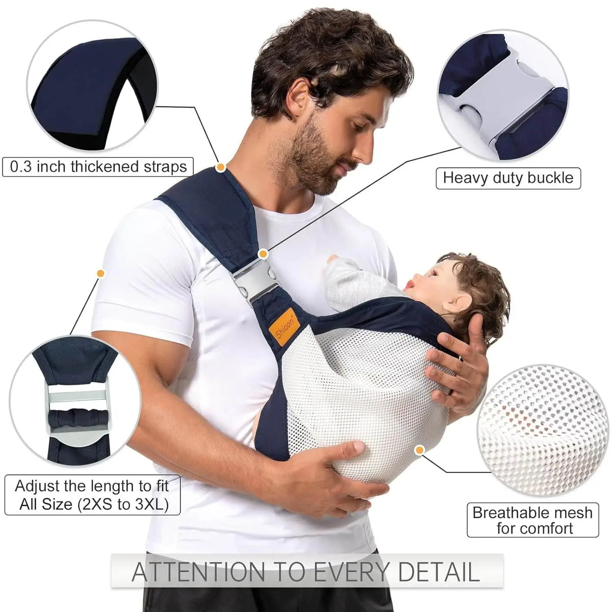 🍼 Porte-Bébé Ergonomique & Respirant – Allaitement Facile | De 0 à 3 Ans - Univers Maroc