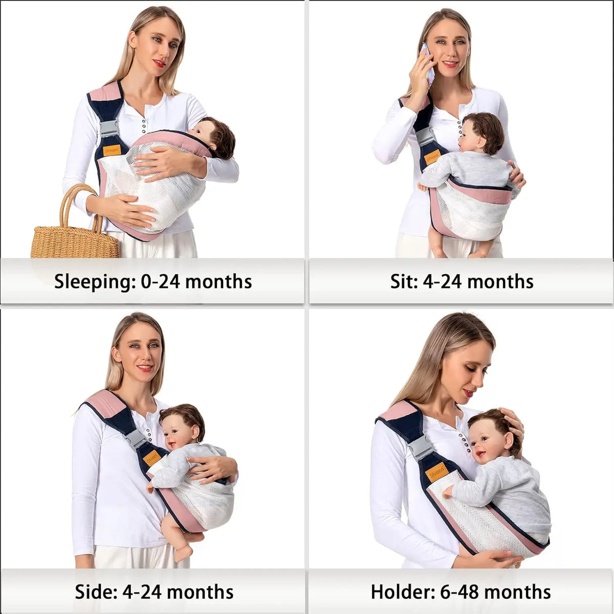 🍼 Porte-Bébé Ergonomique & Respirant – Allaitement Facile | De 0 à 3 Ans - Univers Maroc