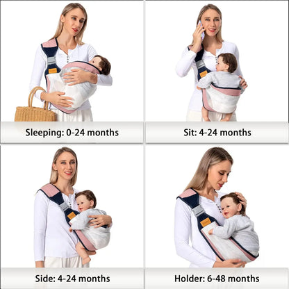 🍼 Porte-Bébé Ergonomique & Respirant – Allaitement Facile | De 0 à 3 Ans - Univers Maroc