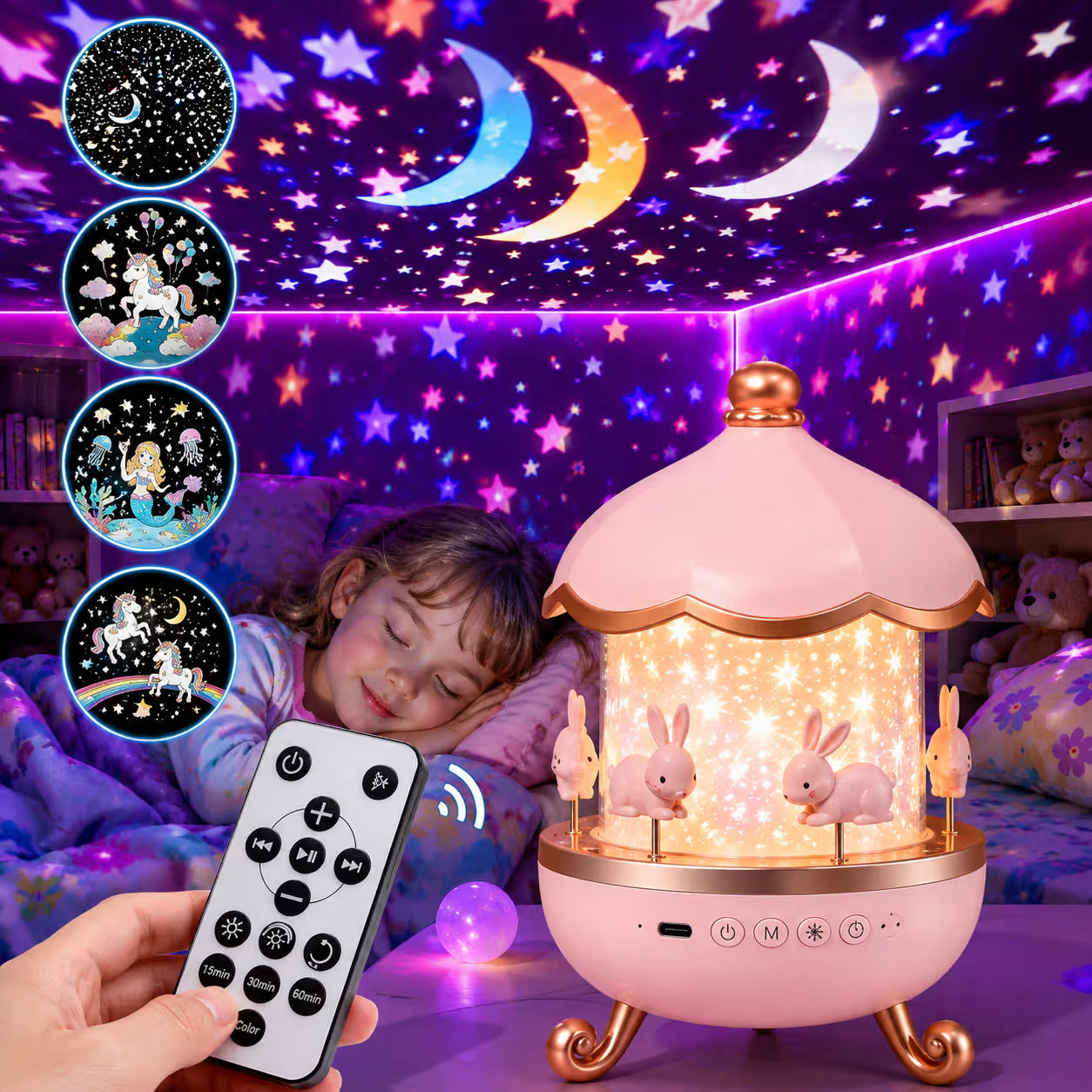 Lampe Projecteur Décorative – Veilleuse Ciel Étoilé Univers Maroc