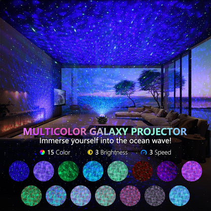 Projecteur Galaxie LED – Ambiance Ciel Étoilé avec Haut-Parleur & Télécommande - Univers Maroc