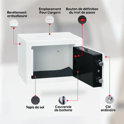Coffre Fort électronique Avec des clés de sécurité 35x25x25cm - Univers Maroc