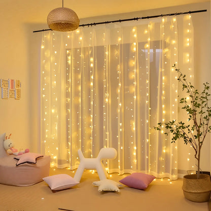 Rideau Led Décoratif Avec Télécommande Et 8 Modes D'éclairage Pour Illuminer Votre Univers - Univers Maroc