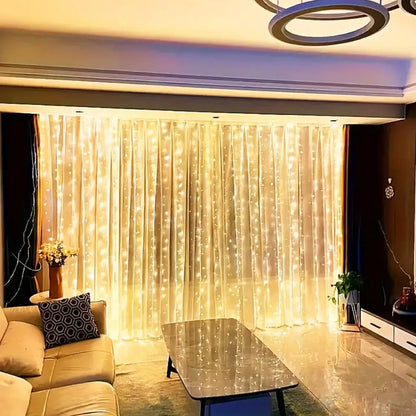 Rideau Led Décoratif Avec Télécommande Et 8 Modes D'éclairage Pour Illuminer Votre Univers - Univers Maroc