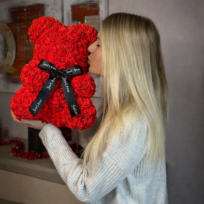 Pack Cadeau Premium : 🎁 Ours en Roses + Lampe Rose sous Cloche 🎀 - Univers Maroc